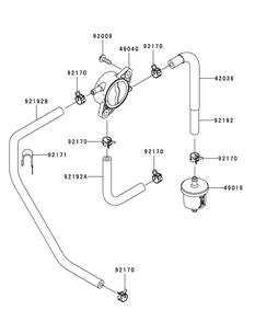 Kawasaki Fr651v-As05 Fuel Tank And Fuel Valve Diagram and Parts List for Z-FORCES48 (17AI5BHB-17AI5BHB009-17AI5BHB010-17AI5BHB056)(2010) Cub Cadet Lawn Tractor